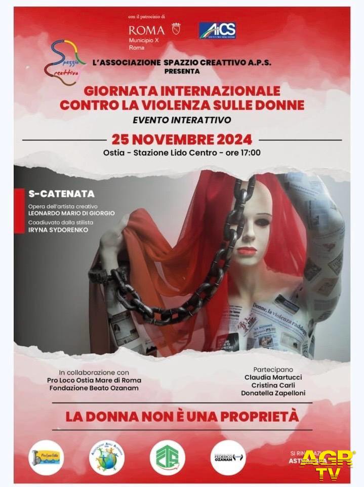 Ostia, Scatenata.... evento interattivo alla stazione Lido Centro per condannare tutti assieme la violenza sulle donne