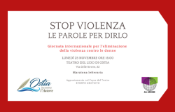 25 novembre, Maratona letteraria al teatro del Lido: Stop violenza, le parole per dirlo