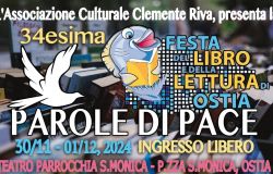 L’Associazione Culturale Clemente Riva presenta la 34esima Festa del Libro e della Lettura di Ostia: “Parole di Pace”