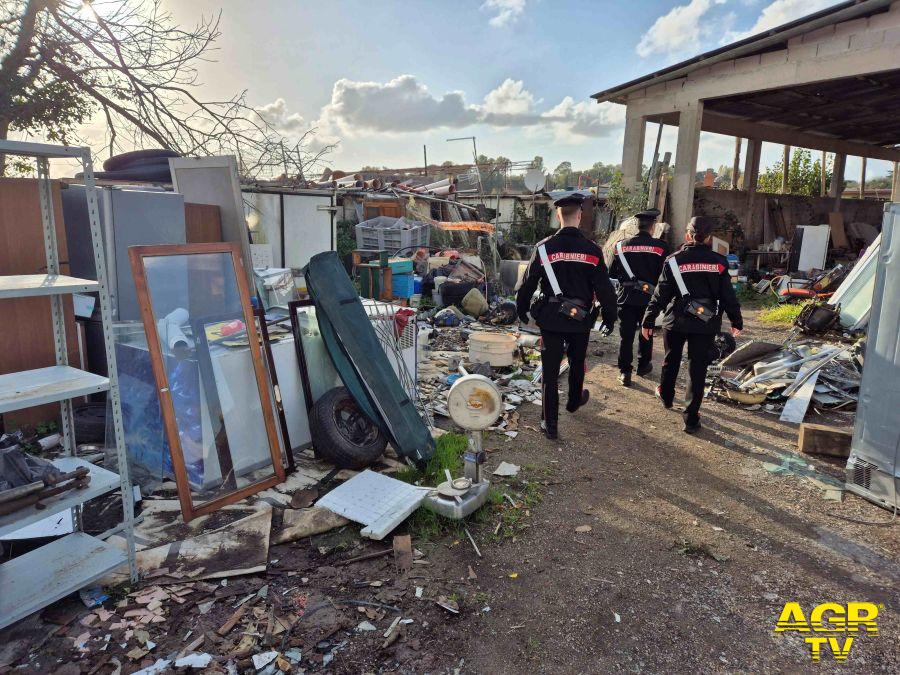 Carabinieri Cassia la discarica abusiva sequestrata