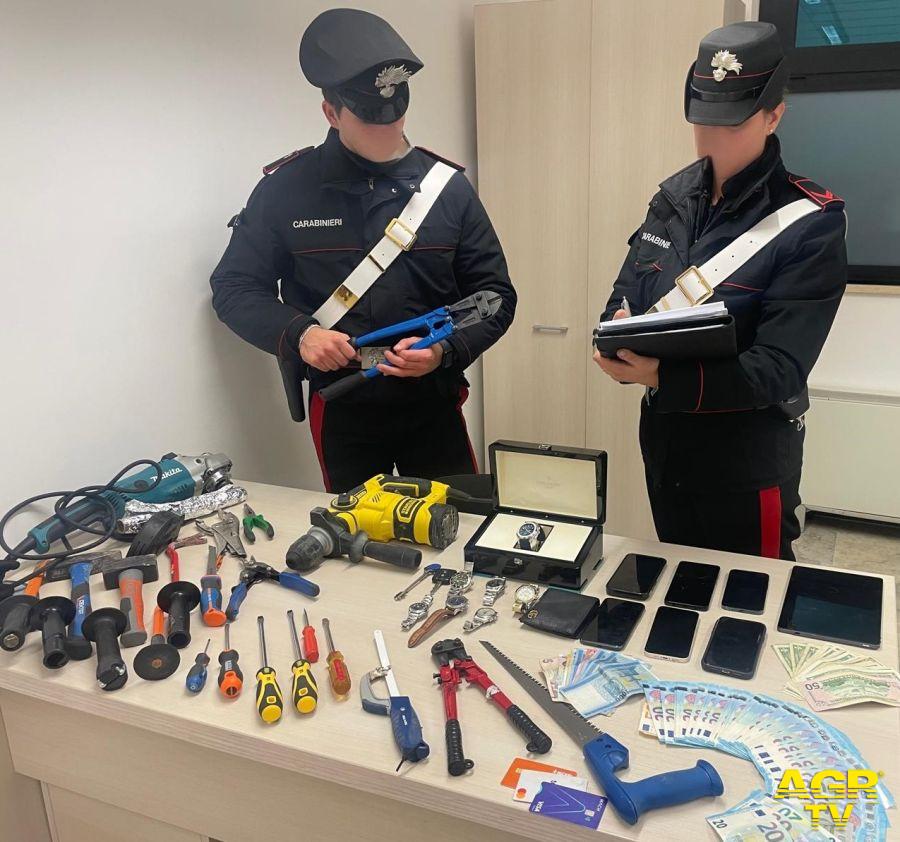 Carabinieri Fiumicino la refurtiva sequestrata