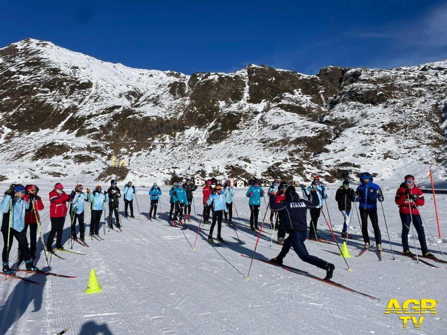 SCI giovani fondisti nel corso del raduno foto comunicato stampa