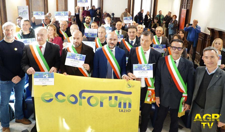 IX Ecoforum i primi cittadini dei comuni premiati