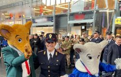 Polizia concerto a Termini fanfara