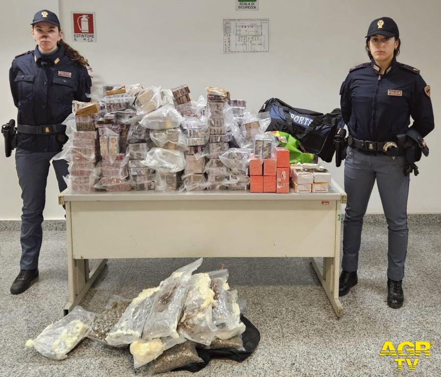 Polizia Fidene serpentara la droga recuperata