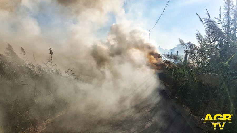 Fiumicino continuano gli incendi