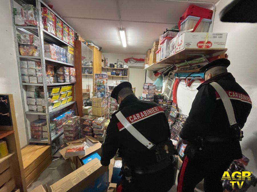 Carabinieri sequestro magazzino fuochi pirotcnici illegali Trionfale