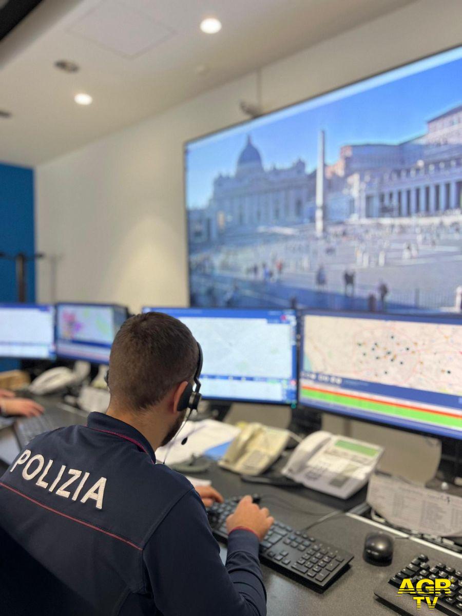 Polizia i controlli con le telecamere nell'area di Porta Pia