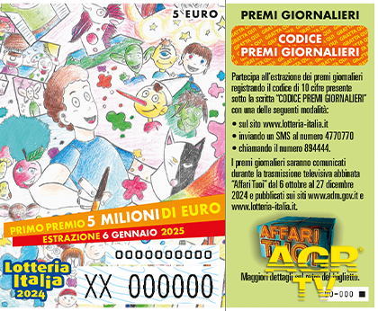 Lotteria Italia biglietto fac simile