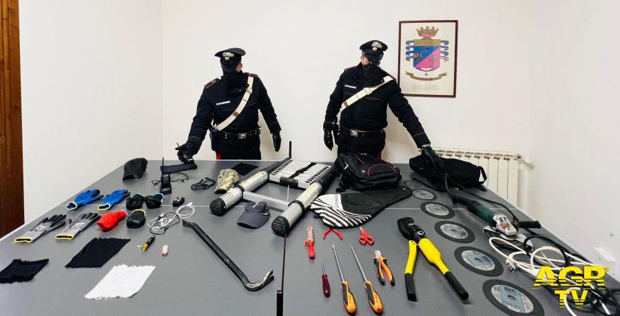 Carabinieri Castelgandolfo-Albano materiale sequestrato