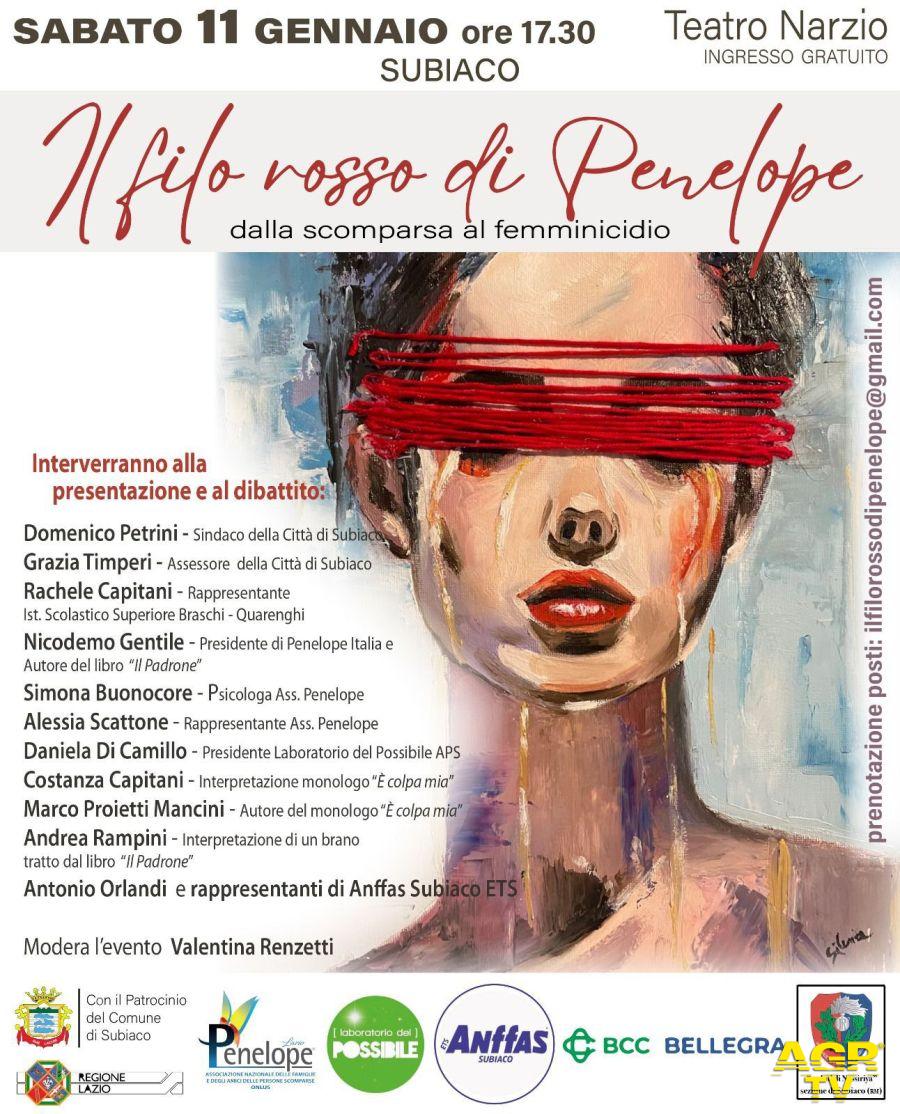 Il Filo Rosso di Penelope: Evento a Subiaco sulla Violenza di Genere e il Patriarcato