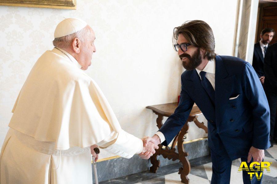 Papa Francesco e Leonardo Maria Del Vecchio Photo credits: ©️ Vatican Media