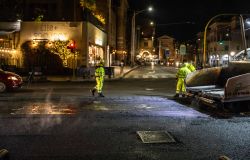 Lavori notturni sopralluogo viale Tirreno