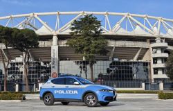 Polizia allo stadio Olimpico