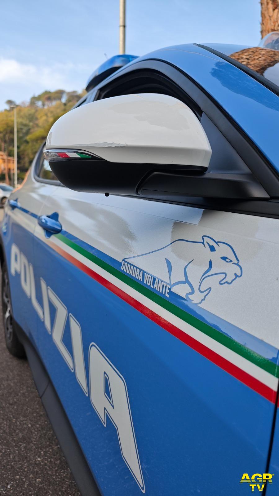 Polizia la volante della Romanina intervenuta