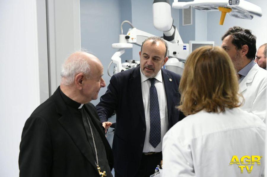 Antonello Antonello Aurigemma presidente Coinsiglio regionale Lazio, in visita all’IRCCS assieme a  Mons. Vincenzo Paglia Presidente Pontificia Accademia per la Vita