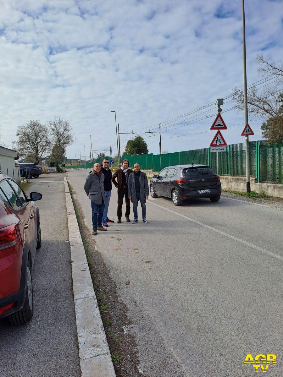 Riapertura al traffico nei sue sensi di marcia di via Chigi sopralluogo Calcerano- Di Matteo