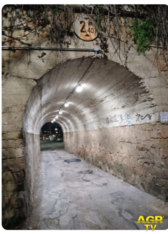 X Municipio, Casaletto di Giano illuminato il sottopasso della via del mare