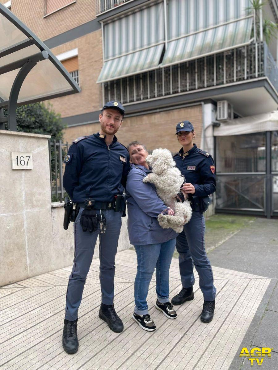 La storia di "Mollichetta" salvata dai poliziotti nell'incendio di via dei Colli Portuensi