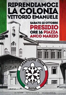 Ostia, via gli immigrati dalla Vittorio Emanuele