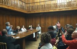 Sala David Sassoli di Palazzo Valentini, sede della Città Metropolitana di Roma, per la firma del Protocollo d’Intesa tra ANCI Lazio e le Università delle Tre Età della regione