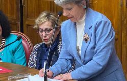 Maria Ruffino Aprile alla firma del Protocollo d’Intesa tra ANCI Lazio e le Università delle Tre Età della regione