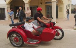 motoraduno ostia moto guzzi sidecar in corteo