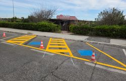 Ostia, sul lungomare Vespucci nuovi parcheggi per disabili e stalli per lo scarico delle merci
