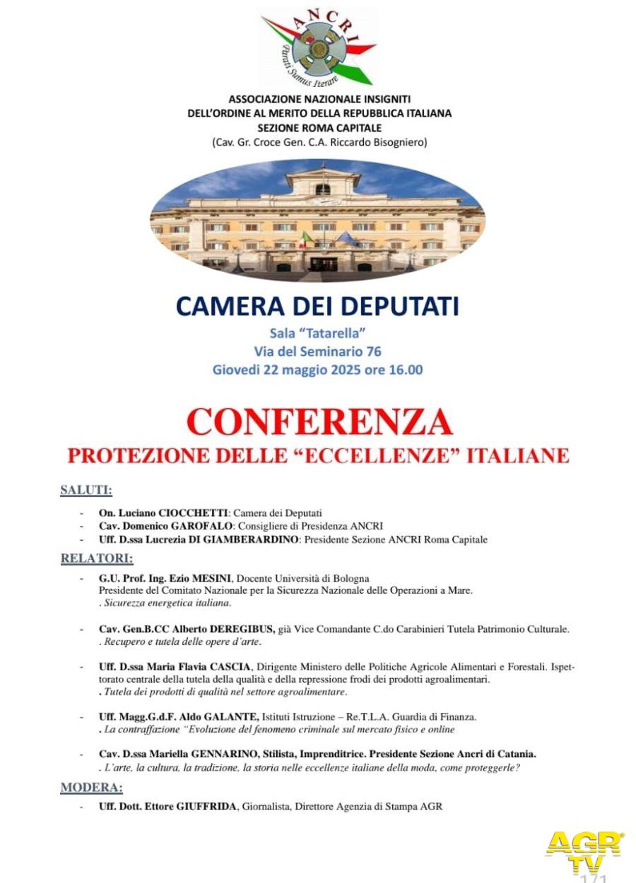 ANCRI Roma Capitale conferenza alla Camera dei Deputati a difesa del Made in Italy ANCRI Roma Capitale conferenza alla Camera dei Deputati a difesa del Made in Italy