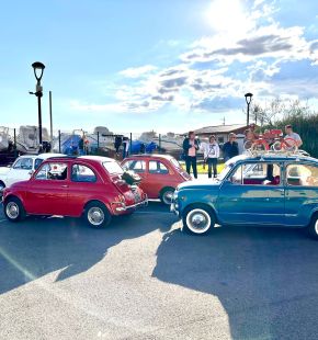 Le auto d’epoca dell’Associazione Volanti Storici Ladispoli alla Sagra della Tellina a Passoscuro.