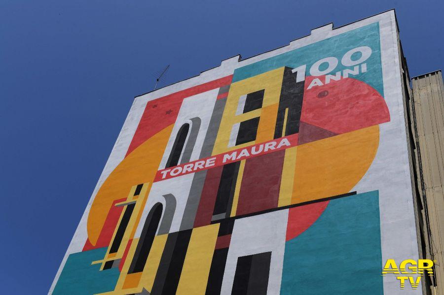 Roma murales 100 anni di Torre Maura