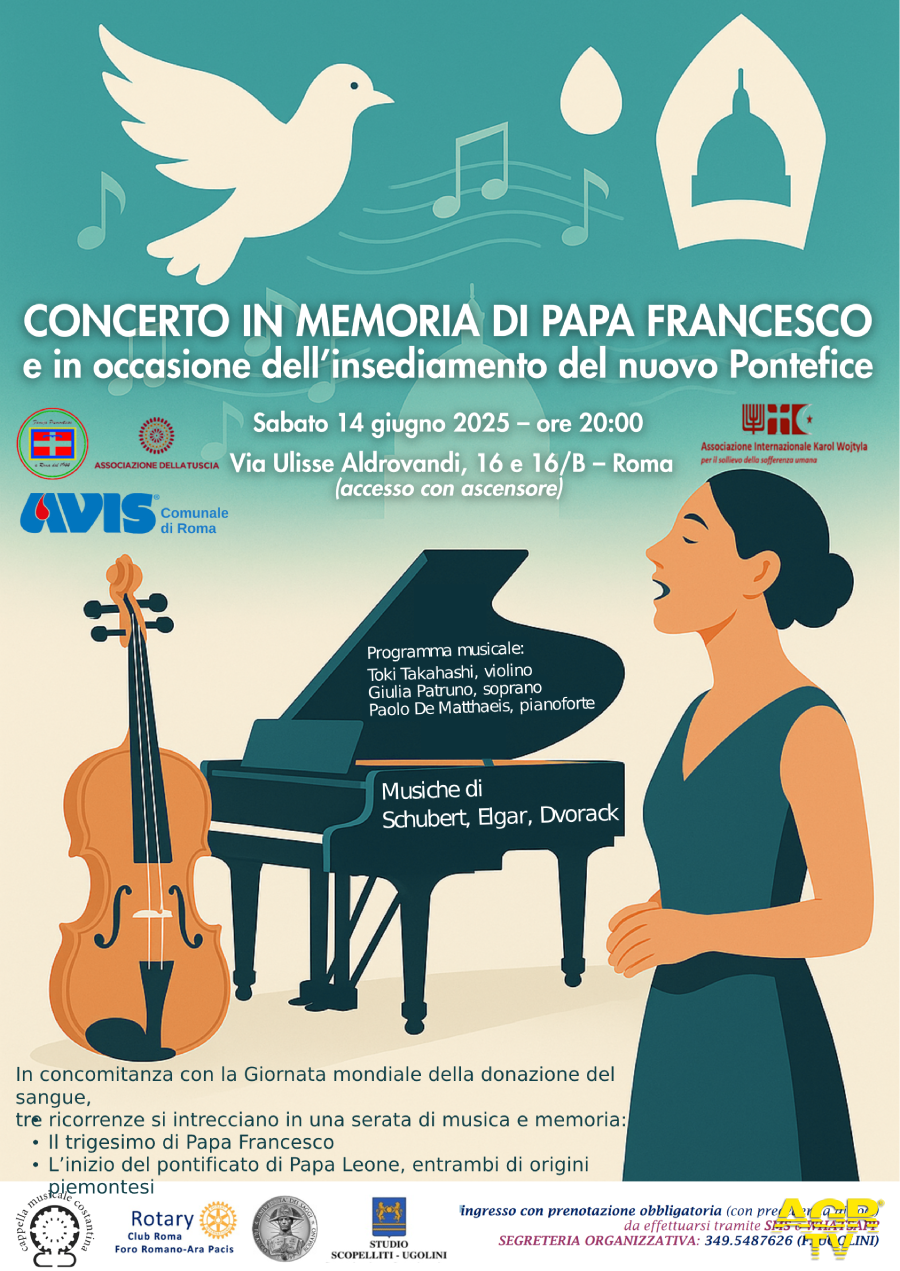 concerto in memoria Papa Francesco locandina concerto in memoria Papa Francesco locandina