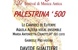 Torna all’Aquila il Festival “Concerti d’Euterpe” con Palestrina: un viaggio nella musica sacra e profana del ‘500