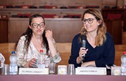 FILOMENA LAMBERTI E ANDREA POMILIO  - PRESENTAZIONE MOSTRA WOMEN FOR WOMEN  AGAINST VIOLENCE