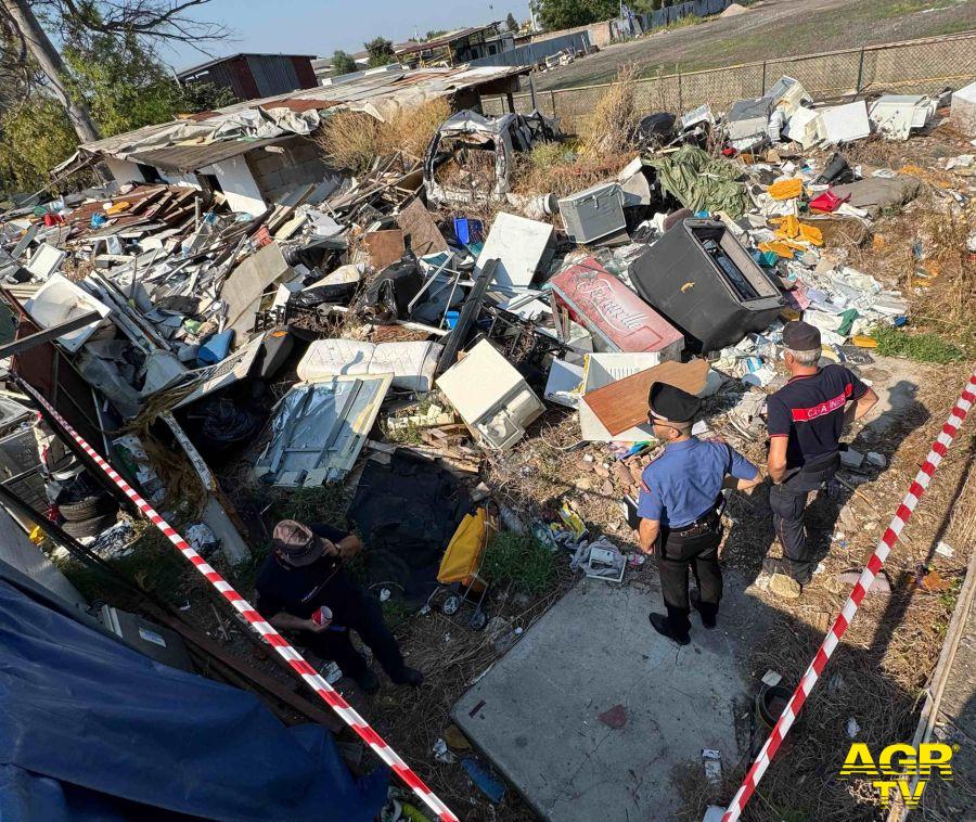 Carabinieri Tivoli sequestro discarica abusiva Carabinieri Tivoli sequestro discarica abusiva