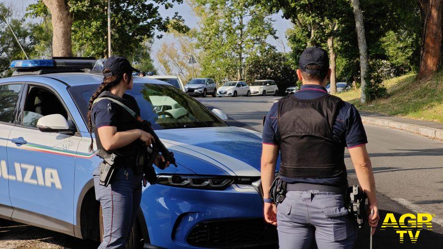 Polizia pattuglia Fidene posto di blocco Polizia pattuglia Fidene posto di blocco