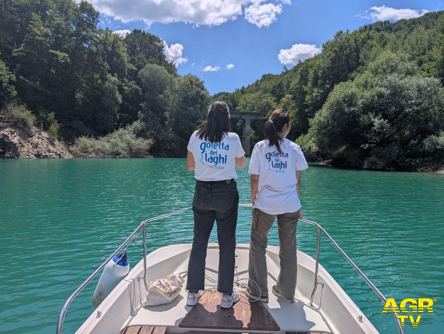 Goletta dei Laghi rilevamenti sul lago del Salto