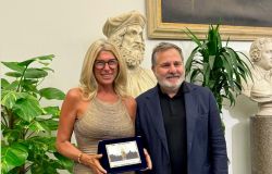 Premio Microfono Oro Roberta Beta con Antonio Flamini