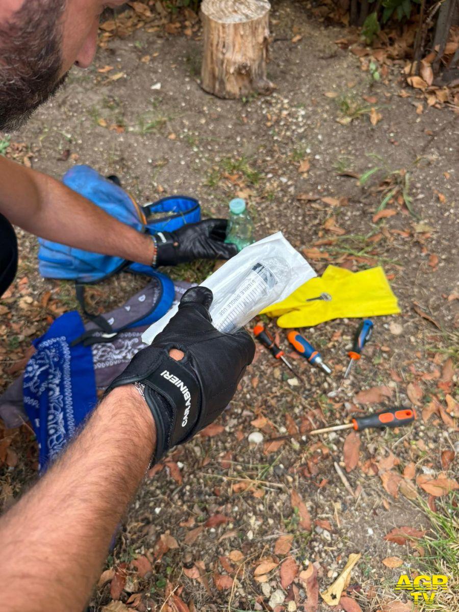 Carabinieri gli attrezzi da scasso sequestrati Carabinieri gli attrezzi da scasso sequestrati