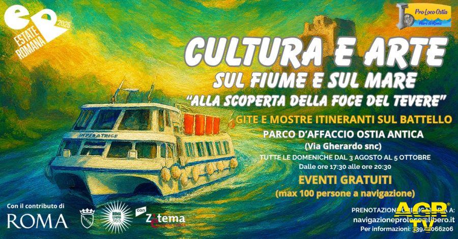 Cultura ed arte escursioni in battello sul fiume e sul mare locandina Cultura ed arte escursioni in battello sul fiume e sul mare locandina