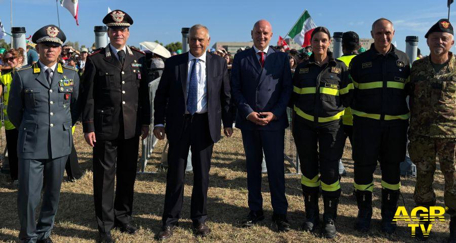Il taglio del nastro dei controlli a Tor Vergata con tutti i responsabili