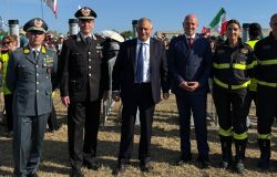 Il taglio del nastro dei controlli a Tor Vergata con tutti i responsabili
