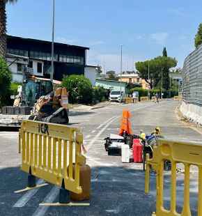 XV Municipio, Saxa Rubra, ciminiera fornace Mariani, iniziato spostamento barriere per riapertura via Tozzetti
