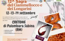 Palombara Sabina, Cretone fa festa dal 12 al 14 settembre con ciammellocco e longarini