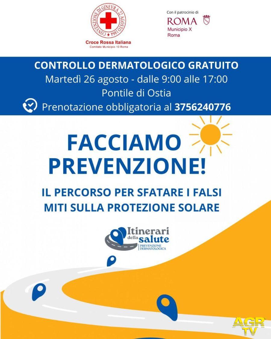 Croce Rossa Italiana in prima linea nella prevenzione dermatologica: controlli gratuiti a Ostia Croce Rossa Italiana in prima linea nella prevenzione dermatologica: controlli gratuiti a Ostia