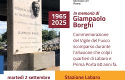 XV Municipio, domani commemorazione del vigile del fuoco Giampaolo Borghi, morto nell'alluvione di Prima Porta e Labaro