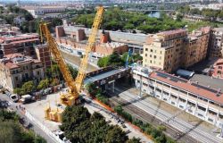 Roma, dopo nove anni i quartieri Ostiense e Garbatella sono ricollegati, varato questa mattina il ponte Giulio Rocco