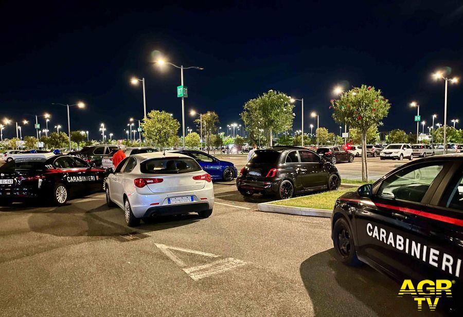 Carabinieri Ostia intervento a Fiumicino per corse di velocità Carabinieri Ostia intervento a Fiumicino per corse di velocità