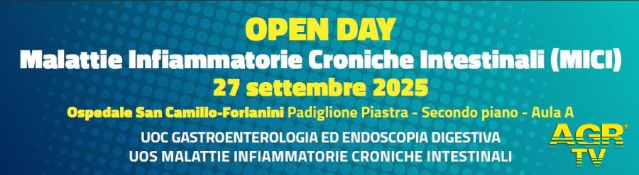 Open Day MICI il 27 settembre 2025 all’Ospedale San Camillo-Forlanini di Roma