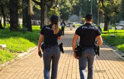 Polizia i controlli al Colle Oppio
